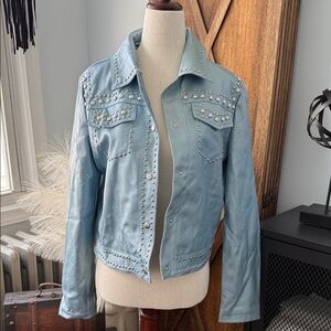 Light blue metal jacket